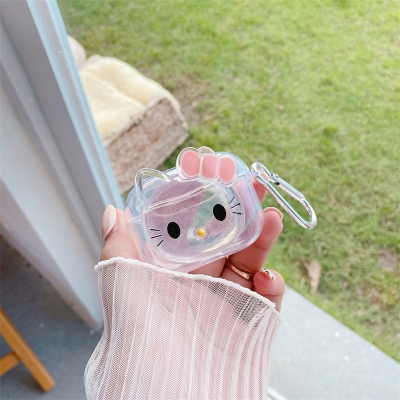 Кейс за AirPods Pro Little Kitty, 3D анимационен калъф, мека PVC пълна защита, удароустойчив калъф за зареждане