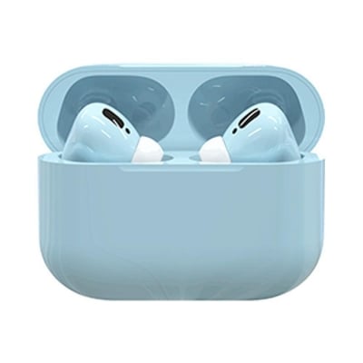 Безжични слушалки Macaron IPOD TWS с тъч контрол, 3D ефект, Bluetooth 5.0, 210 mAh, Сини