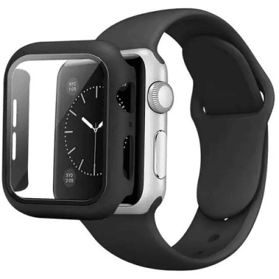 Каишка за смарт часовник - 2 в 1 Apple watch 42/49 мм, Черен