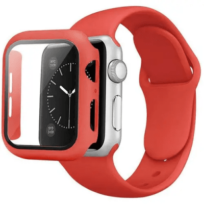 Каишка за смарт часовник - 2 в 1 Apple watch 42/49 мм, Червен