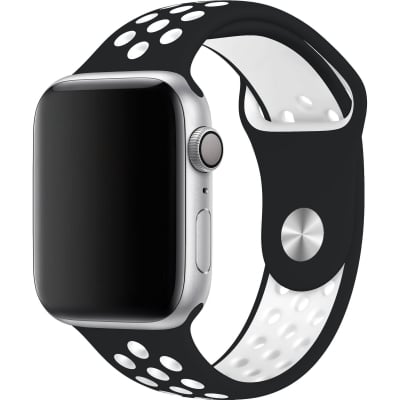 Каишка за смарт часовник -  Apple watch 42-49 мм, Черна/Бяла