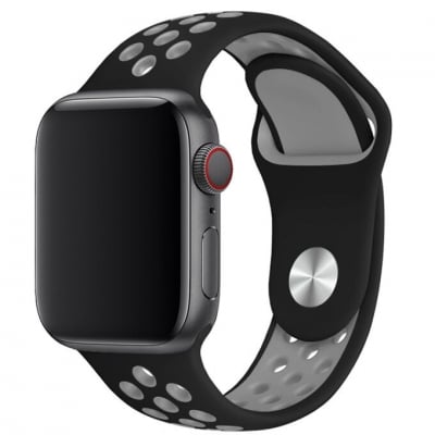 Каишка за смарт часовник - Apple watch 42-49 мм, Черна/Сива