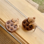 Кейс за AirPods Lovely Bear, 3D анимационен калъф, мека PVC пълна защита, удароустойчив калъф за зареждане