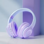 Бежични слушалки ST99, HI-FI, Bluetooth 5.0, Вграден микрофон, Stereo Bass, LED осветление, Черни