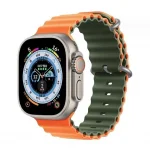 Каишка за смарт часовник - Apple watch 42-49 мм, Double, Черна/Жълта