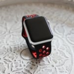 Каишка за смарт часовник - Apple watch 42-49 мм, Червена/Черна