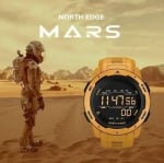 Мъжки водоустойчив смарт часовник WR321, спортен, известия, дистанция, Жълт