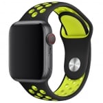 Каишка за смарт часовник - Apple watch 42-49 мм, Черна/Червена