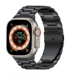 Метална каишка за смарт часовник - Apple watch 44-49 мм, Черен/Златист