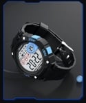 Мъжки часовник Luminous Sports Electronic Watch MR-8560, Елегантен, Спортен, Светещ, Черен