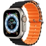 Каишка за смарт часовник - Apple watch 42-49 мм, Double, Черна/Жълта