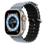 Каишка за смарт часовник - Apple watch 42-49 мм, Double, Черна/Жълта