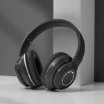 Бежични слушалки ST99, HI-FI, Bluetooth 5.0, Вграден микрофон, Stereo Bass, LED осветление, Сини