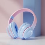 Бежични слушалки ST99, HI-FI, Bluetooth 5.0, Вграден микрофон, Stereo Bass, LED осветление, Зелени